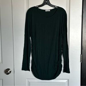 Smallshow Long Sleeve Ruched Maternity Top | Forest Green | 2XL | Preowned